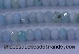 CRB1894 15.5 inches 2.5*4mm faceted rondelle larimar beads