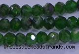 CRB1922 15.5 inches 2.5*4mm faceted rondelle diopside beads