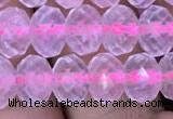 CRB1941 15.5 inches 6*8mm faceted rondelle rose quartz beads