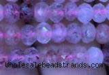 CRB1955 15.5 inches 3.5*5mm faceted rondelle strawberry quartz beads