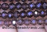 CRB1957 15.5 inches 3*4mm faceted rondelle smoky quartz beads