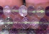 CRB1959 15.5 inches 4*6mm faceted rondelle fluorite gemstone beads