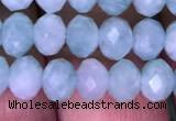 CRB1987 15.5 inches 4*6mm faceted rondelle amazonite gemstone beads