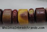 CRB199 15.5 inches 6*18mm - 13*18mm rondelle mookaite gemstone beads