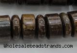 CRB200 15.5 inches 6*18mm - 13*18mm rondelle bronzite gemstone beads