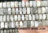 CRB2084 15.5 inches 13mm - 14mm faceted tyre grey moonstone beads