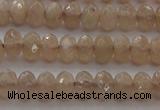 CRB210 15.5 inches 3*4mm faceted rondelle moonstone beads