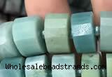 CRB2115 15.5 inches 7mm - 8mm faceted tyre amazonite beads