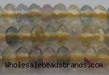 CRB214 15.5 inches 3*4mm faceted rondelle yellow fluorite beads