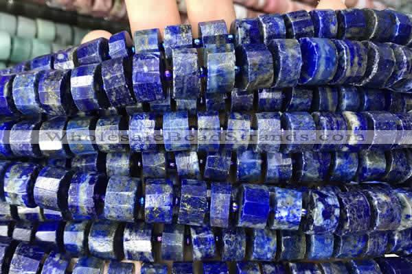 CRB2140 15.5 inches 7mm - 8mm faceted tyre lapis lazuli beads