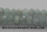 CRB217 15.5 inches 3*4mm faceted rondelle aquamarine beads