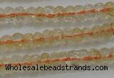 CRB221 15.5 inches 2.5*4mm faceted rondelle citrine gemstone beads