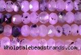 CRB2214 15.5 inches 2*3mm faceted rondelle black rutilated quartz beads