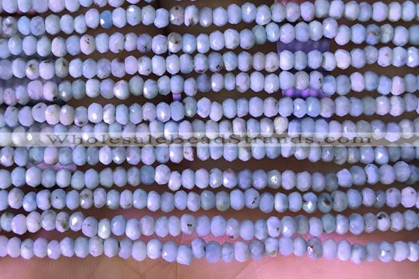 CRB2231 15.5 inches 2*3mm faceted rondelle larimar beads