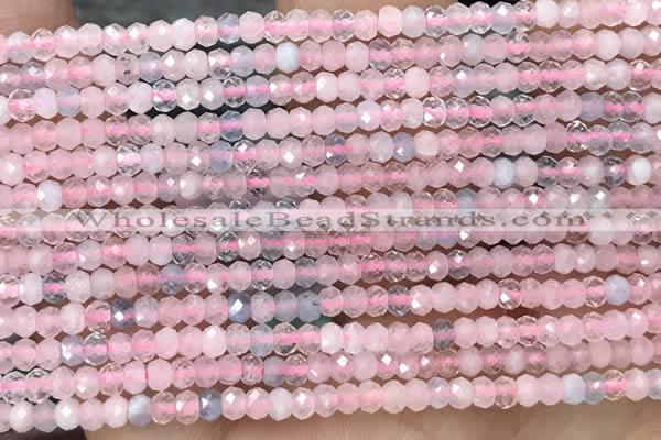 CRB2236 15.5 inches 2*3mm faceted rondelle morganite beads