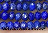 CRB2241 15.5 inches 2*3mm faceted rondelle lapis lazuli beads