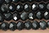 CRB2248 15.5 inches 3*4mm faceted rondelle obsidian beads