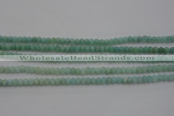 CRB226 15.5 inches 2.5*4mm faceted rondelle amazonite beads