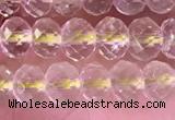 CRB2275 15.5 inches 4*6mm faceted rondelle lemon quartz beads