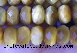 CRB2289 15.5 inches 4*6mm faceted rondelle golden tiger eye beads