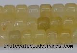 CRB2500 15.5 inches 6*8mm rondelle yellow jade beads wholesale