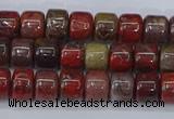 CRB2505 15.5 inches 6*8mm rondelle brecciated jasper beads