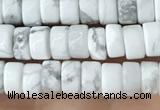 CRB2556 15.5 inches 2*4mm heishi white howlite beads wholesale