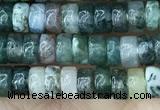 CRB2559 15.5 inches 2*4mm heishi moss agate beads wholesale