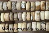 CRB2568 15.5 inches 2*4mm heishi picture jasper beads wholesale