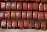 CRB2570 15.5 inches 2*4mm heishi red jasper beads wholesale