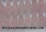 CRB261 15.5 inches 5*12mm rondelle rose quartz beads wholesale