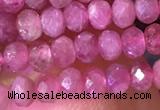 CRB2612 15.5 inches 2*3mm faceted rondelle ruby gemstone beads