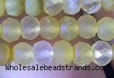 CRB2635 15.5 inches 3*4mm faceted rondelle yellow opal beads