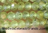 CRB2636 15.5 inches 3*4mm faceted rondelle peridot gemstone beads