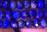 CRB2647 15.5 inches 3*4mm faceted rondelle lapis lazuli beads