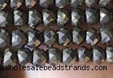 CRB2649 15.5 inches 2*3mm faceted rondelle pyrite beads wholesale