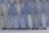 CRB267 15.5 inches 5*12mm rondelle blue chalcedony beads