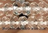 CRB2670 15.5 inches 4*6mm faceted rondelle white crystal beads