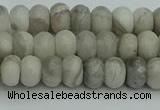 CRB2860 15.5 inches 4*6mm rondelle grey agate beads