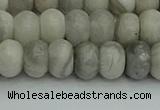 CRB2862 15.5 inches 6*10mm rondelle grey agate beads