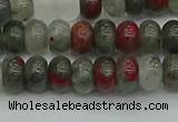 CRB2870 15.5 inches 4*6mm rondelle blood jasper beads