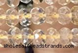 CRB3011 15.5 inches 4*6mm faceted rondelle citrine beads