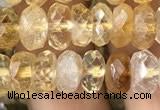 CRB3012 15.5 inches 5*8mm faceted rondelle citrine beads