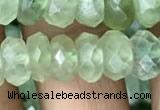 CRB3016 15.5 inches 6*10mm faceted rondelle prehnite beads