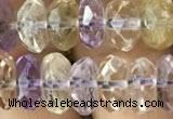 CRB3020 15.5 inches 5*9mm faceted rondelle ametrine beads