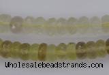 CRB303 15.5 inches 5*8mm - 10*14mm faceted rondelle lemon quartz beads