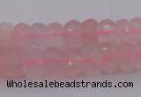 CRB304 15.5 inches 5*8mm - 10*14mm faceted rondelle rose quartz beads