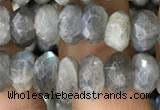 CRB3049 15.5 inches 5*8mm faceted rondelle labradorite beads