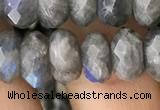 CRB3050 15.5 inches 6*10mm faceted rondelle labradorite beads