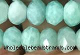 CRB3072 15.5 inches 5*8mm faceted rondelle amazonite gemstone beads